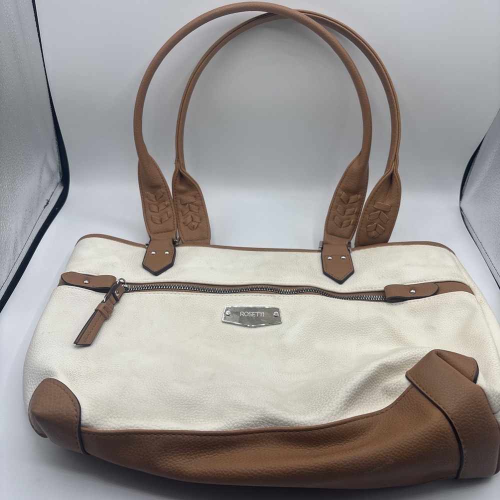 Rosetti Purse Shoulder Bag Faux Leather‎ Brown/Cream